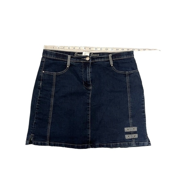 SOLD 🔴 Emotions jeans denim skirt with shorts size 11 fits W34 blue - Picture 10 of 13